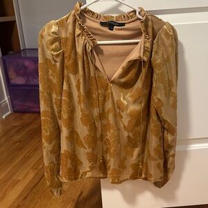 Marc New York Gold Patterned Blouse